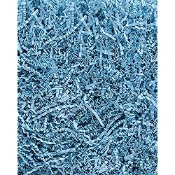34;Soft & Thin" Cut Crinkle Paper Shred Filler 12 LB for Gift Wrapping & Basket Filling - Baby Blue | MagicWater Supply