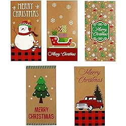 Kraft Christmas 30 Gift Card Money Holders and 30 Envelopes