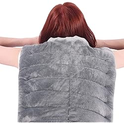 Mars Wellness Premium Heated Herbal HotCold Therapy Neck, Shoulder and Back Wrap - 16" x 24" - Weighted Aromatherapy Pad - Made in The USA - Lavender and Other Herbs