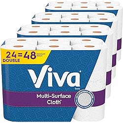 Viva Multi-Surface Cloth Paper Towels, Choose-A-Sheet - 24 Double Rolls 110 Sheets per Roll