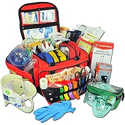 Lightning X Extra Large Medic First Responder EMT Trauma Bag Stocked First Aid Deluxe Fill Kit C