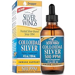 Natural Path Silver Wings Dietary Mineral Supplement, Colloidal Silver, 500 PPM, 4 fl. oz. 120 ml