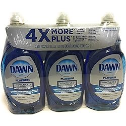 Dawn Dish Soap, Ultra Platinum Advanced Power 4X More 24 Fl. OZ x 3