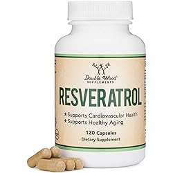 Resveratrol 500mg Per Serving, 120 Capsules Natural Resveratrol Polygonum Root Extract Providing 50% Trans-Resveratrol Healthy Aging Support by Double Wood Supplements
