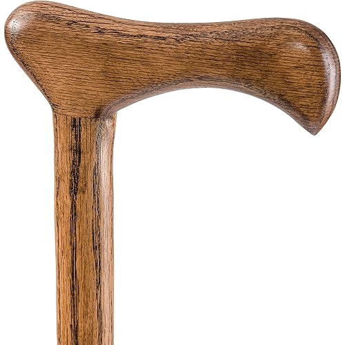 Brazos Twisted Oak Walking Cane, Handcrafted Wood Cane, Wooden Walking Canes for Men and Women, Made in the USA by Brazos Walking Sticks, Brown, 37 Inches