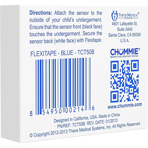Chummie Flexitape for Premium and Elite Bedwetting Alarms, Blue, 60 Count