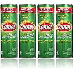 Comet Cleaner with Bleach Powder 25-Ounces | Scratch-Free | Value Pack of 4-Units