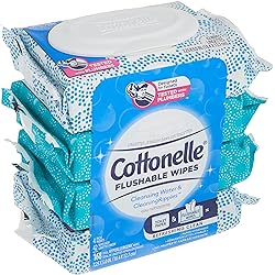 Cottonelle Freshcare Flushable Wipes, 4 Pack of 42 Wipes Each, Pack of 8