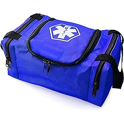 ASA TECHMED First Aid Responder EMS Emergency Medical Trauma Bag EMT, Fire Fighter, Police Officer, Paramedics, Nurse, Blue