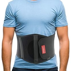 ORTONYX Ergonomic Umbilical Hernia Belt for Men and Women - Abdominal Support Binder with Compression Pad - Navel Ventral Epigastric Incisional and Belly Button Hernias Surgery Brace - OX353-LXXL