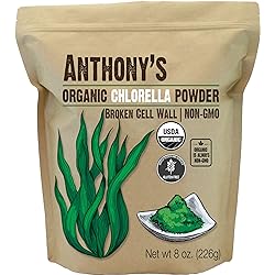 Anthony's Organic Chlorella Powder, 8 oz, Non GMO, Gluten Free, Broken Cell Wall