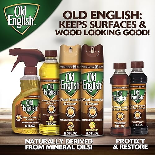 Old English Scratch Cover, 8 Fl Oz Pack of 1, Browm