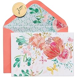 Papyrus Blank Cards with Envelopes, Watercolor Floral 10-Count
