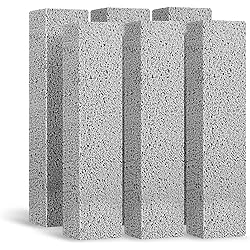 Lenicany 6Pack Pumice Stone for Toilet Cleaning Bowl Stick,Powerfully Cleans Hard Water Rings，Calcium Buildup & Stains, Suitable for Cleaning Toilet, Bathtubs, Kitchen Sink, Grill