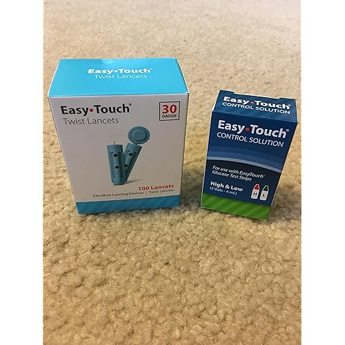 EasyTouch Control Solution Kit 2 Bottles - High & Low 100 Count EasyTouch 30g Lancets