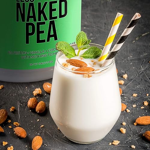 Naked Vanilla Pea Protein Isolate from North American Farms - 5lb Bulk, Plant Based, Vegetarian & Vegan Protein. Easy to Digest, Non-GMO, Gluten Free, Lactose Free, Soy Free