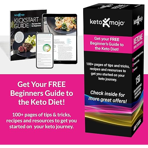 150 Ketone Test Strips with Free Keto Guide eBook & Free APP. Urine Test for Ketosis on Ketogenic & Low-Carb Diets. Extra-Long Strips