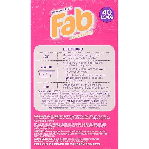 Fab Love Duet Powder Laundry Detergent 2.6 lbs