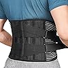 FREETOO Back Braces for Lower Back Pain Relief with 6 Stays, Breathable Back Support Belt for MenWomen for work , Anti-skid lumbar support belt with 16-hole Mesh for sciaticaL