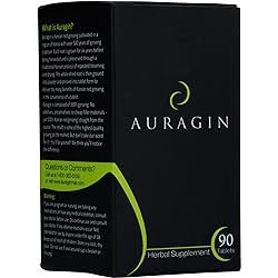 Auragin® Authentic Korean Red Ginseng – Made in Korea – 6 Year Roots – No Additives or Other Ingredients – 100% Red Panax Ginseng in Every Tablet