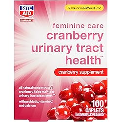Rite Aid Feminine Care Cranberry Urinary Tract Health - 100 Caplets | Cranberry Supplement