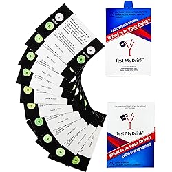 TEST MY DRINK 10 Strips - 20 Tests. Test Your Drink or Beverage. Escape Drink Spiking. Detect GHB or KETA Using The Personal Test Strips