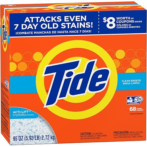 Tide Clean Breeze HE Turbo Powder Laundry Detergent, 68 Loads, 95 Oz