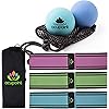 Acupoint Physical Massage Therapy Ball Set - Ideal for Yoga, Deep Tissue Massage, Trigger Point Therapy and Myofascial Release Physical Therapy Equipment Set of 3 Booty Bands