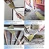 Hand Brush Broom L 22 Inch Natural Grass Broom with Mini Bamboo Handled RedBlue Indoor Outdoor Smooth Hard Floor Sweeping Cleaning Handmade Home, Kitchen, Bedroom, Lobby Room,Whisk Broom Blue